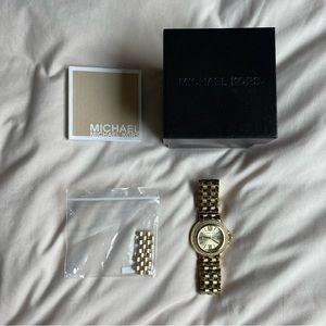 Michael Kors Gold Watch With Rhinestones
